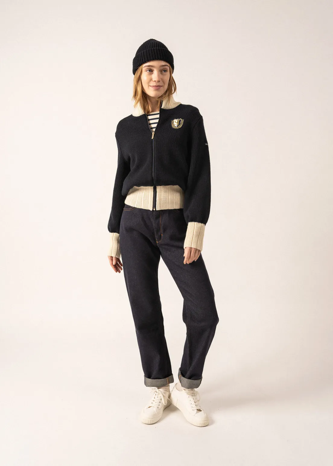 Campus Sports-inspired Cardigan