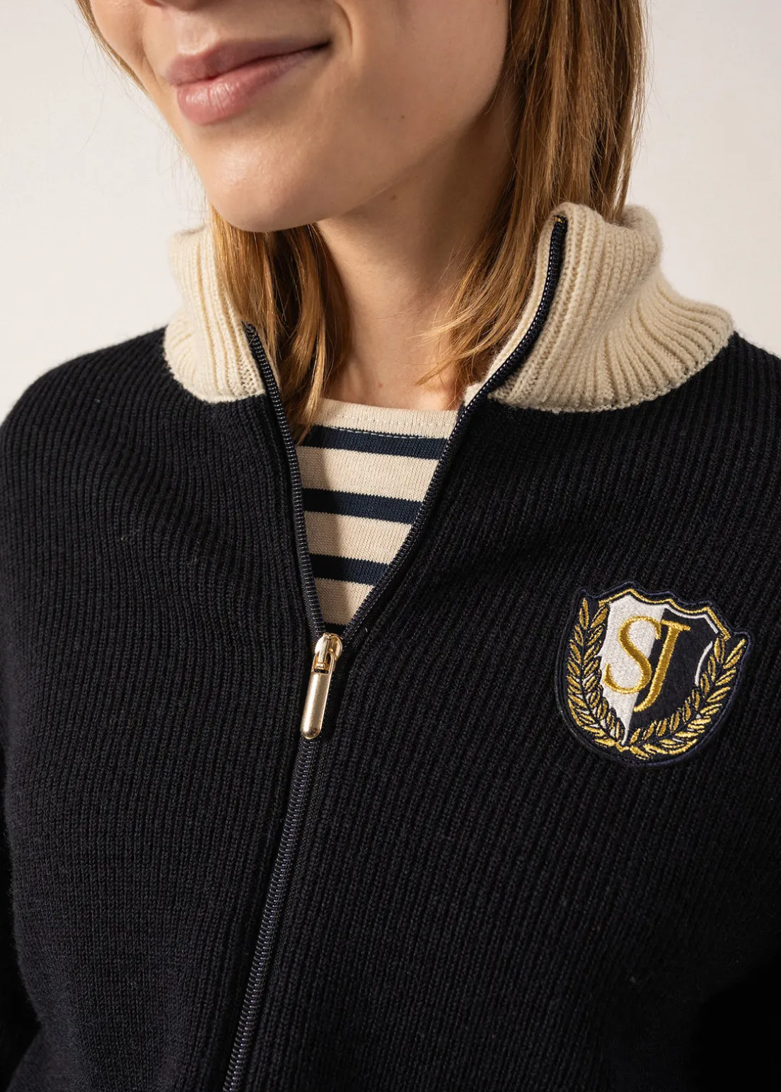 Campus Sports-inspired Cardigan