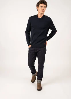 Comfortable sailor jumper with elbow patches