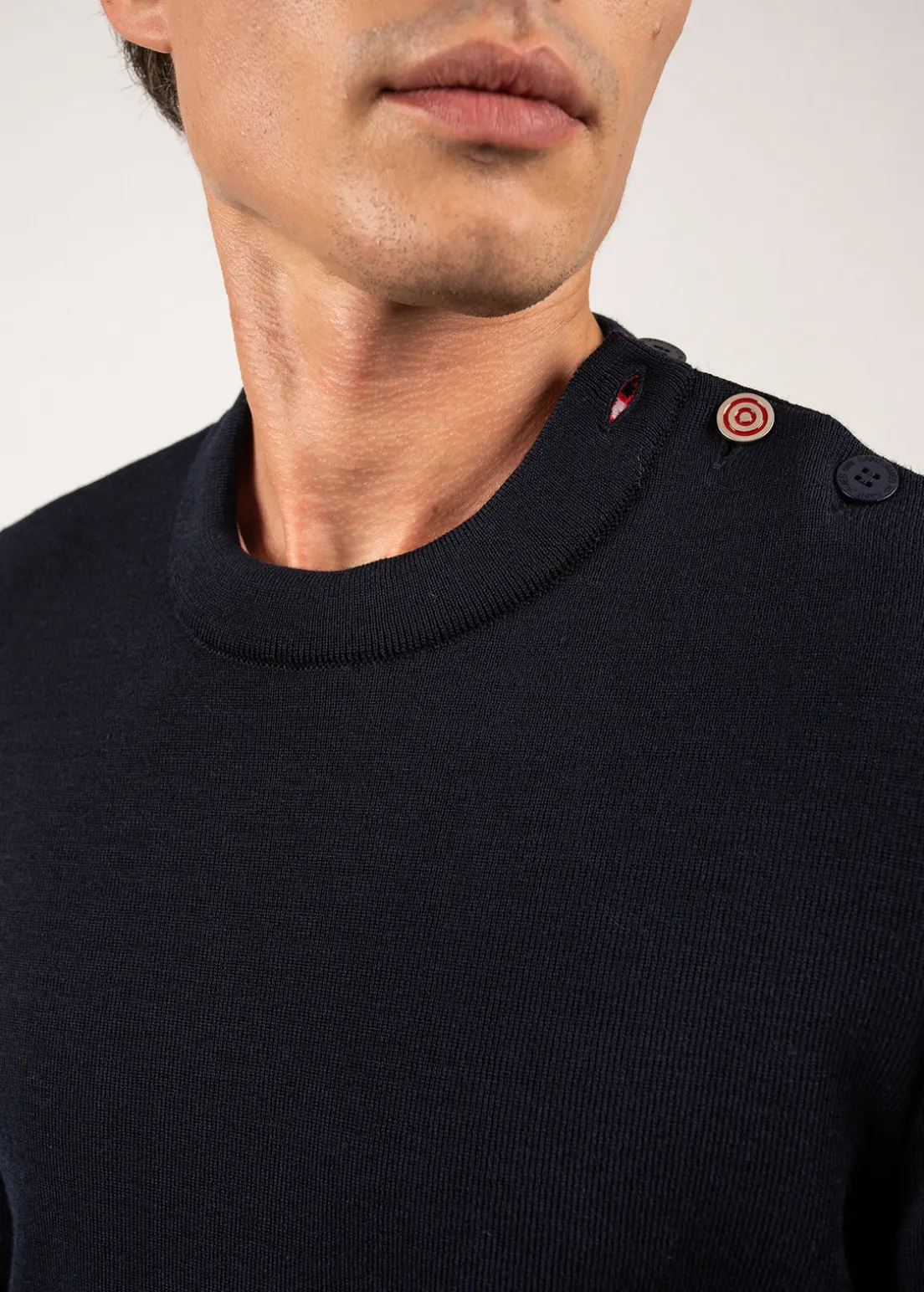Comfortable sailor jumper with elbow patches