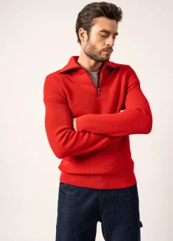 Cotentin trucker-style neck jumper