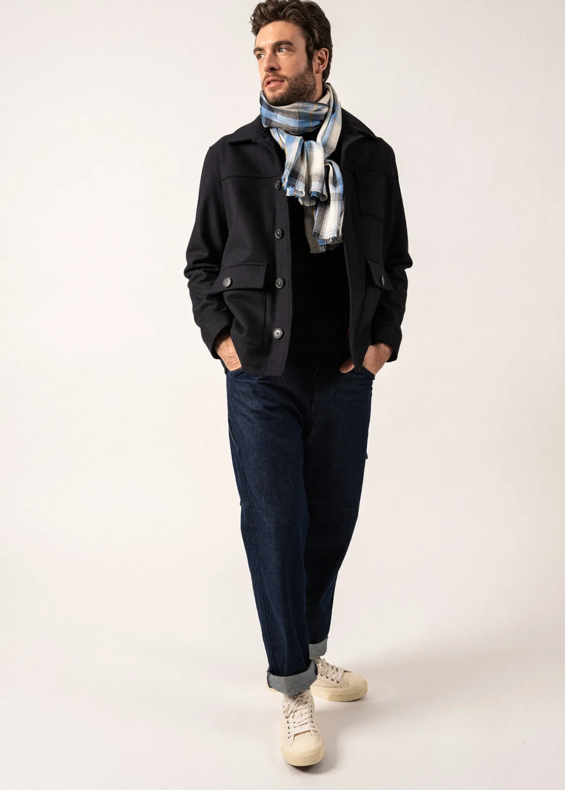 Cotton and Wool Scarf