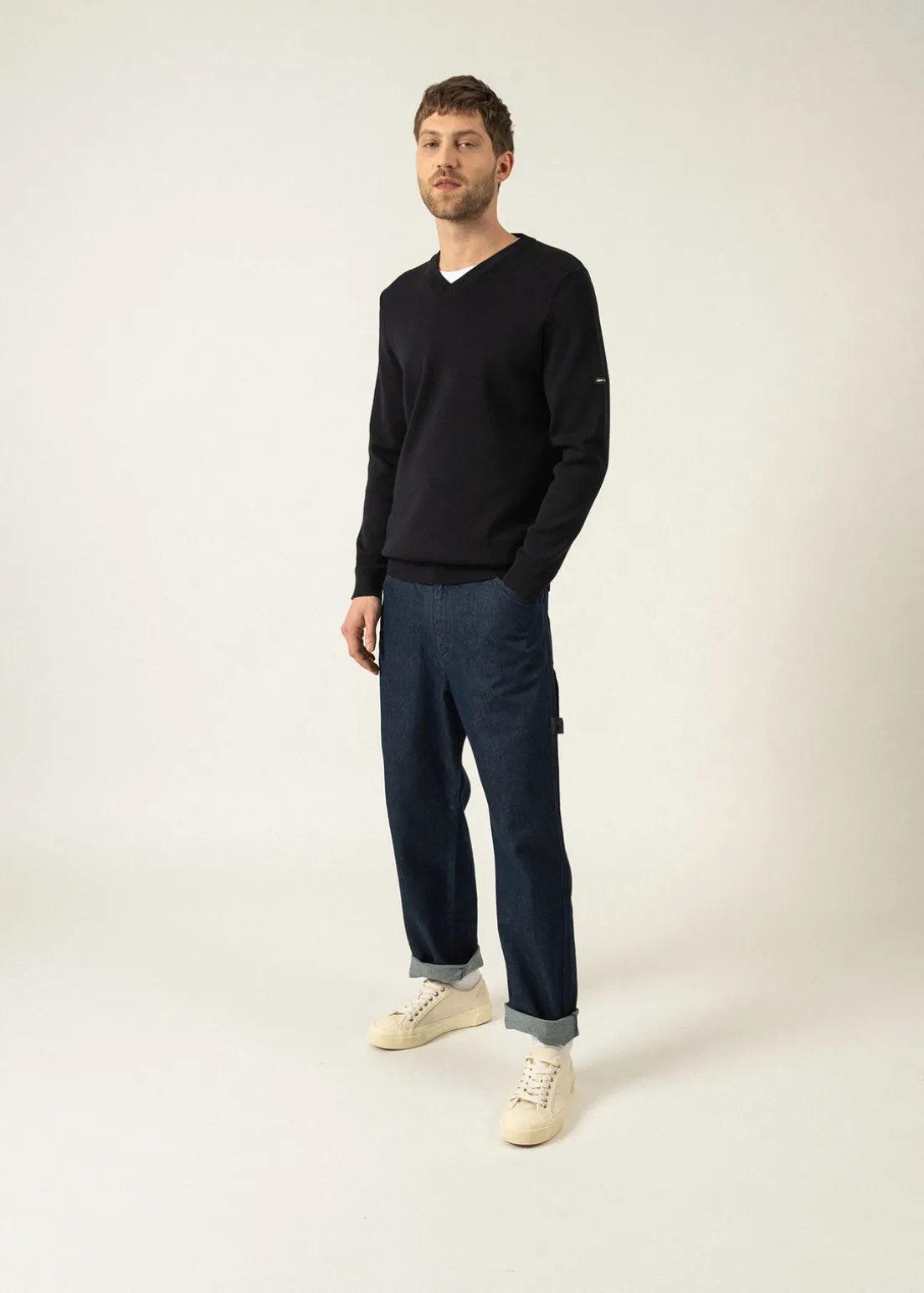 Cuirasse V neck jumper