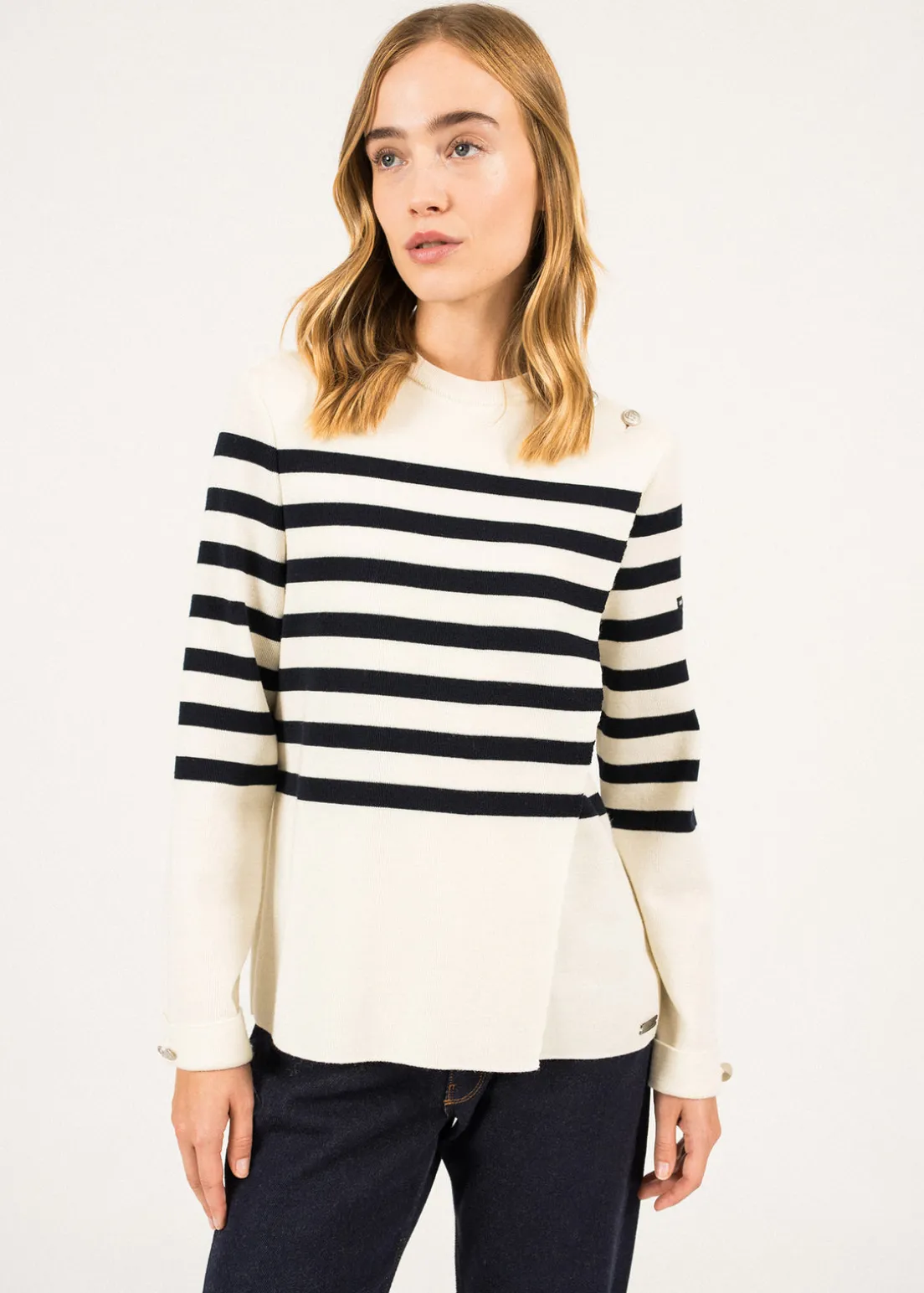 Docks Striped Wraparound Jumper