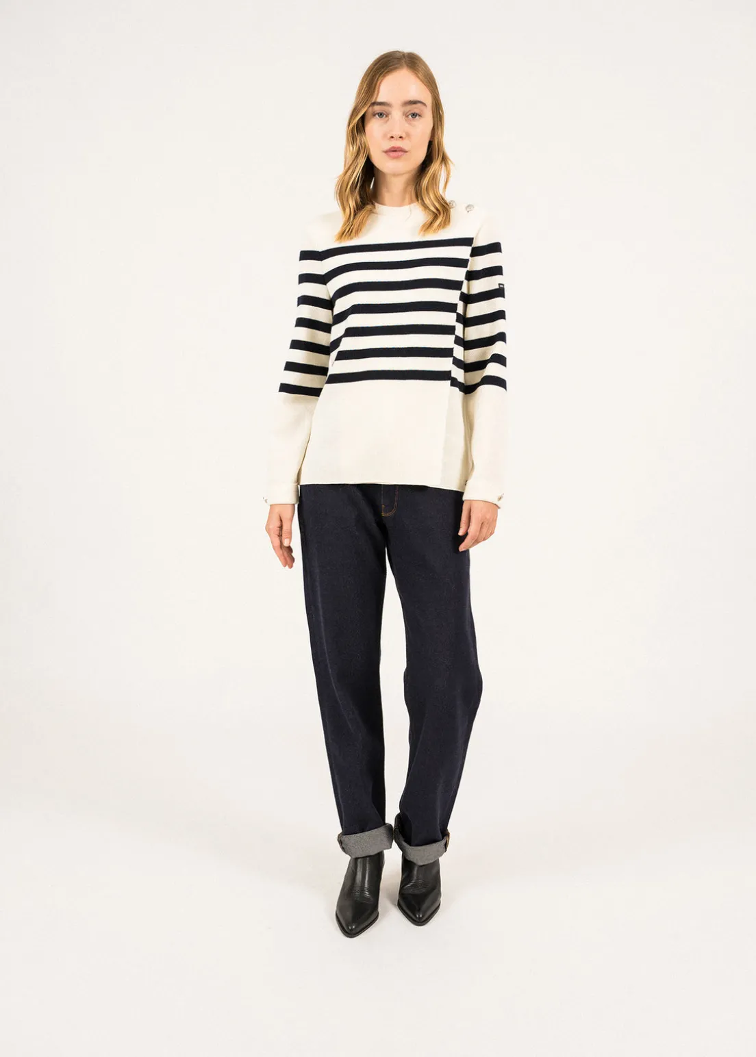 Docks Striped Wraparound Jumper
