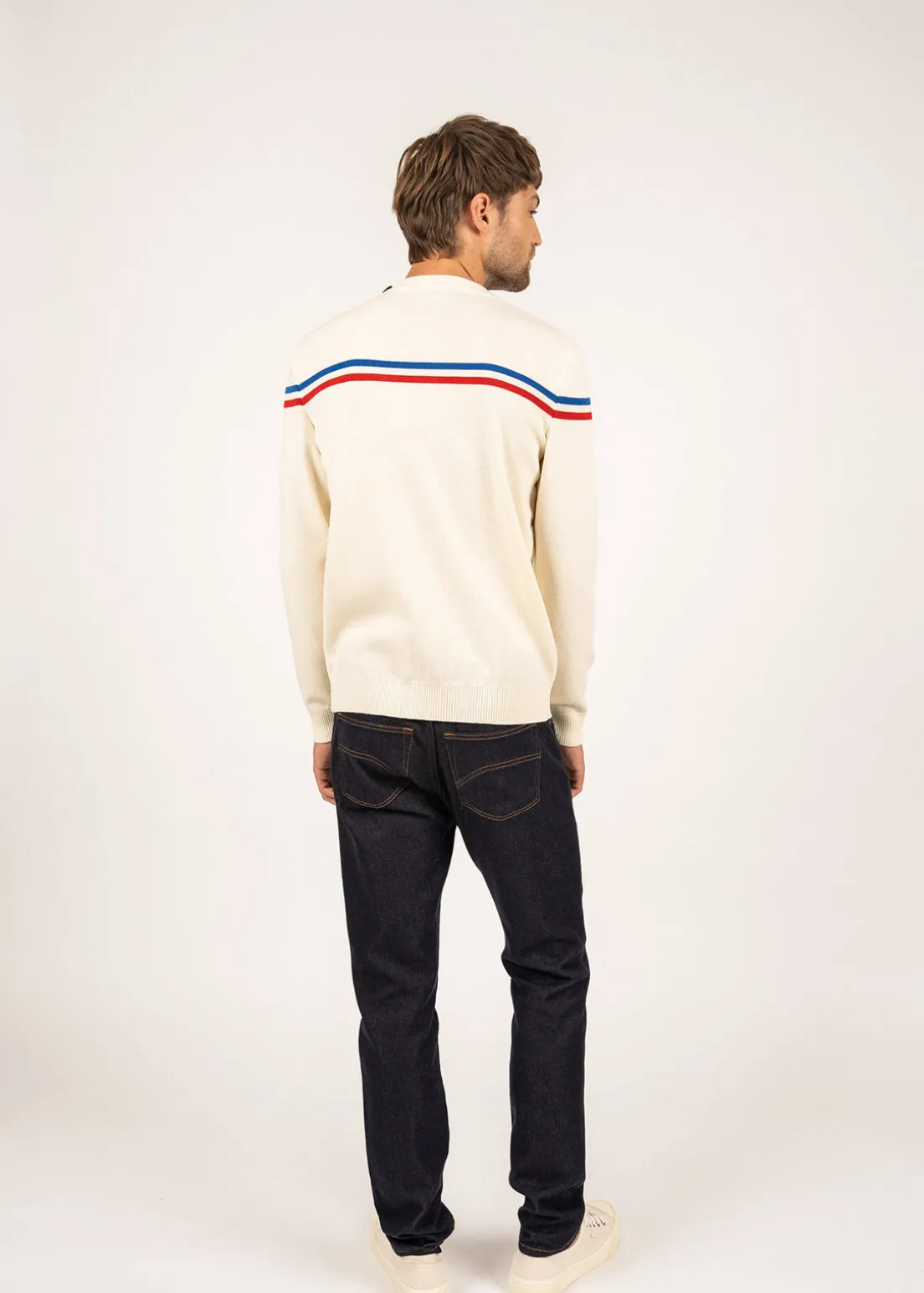 Elysée jumper with placed stripes