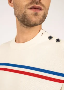 Elysée jumper with placed stripes