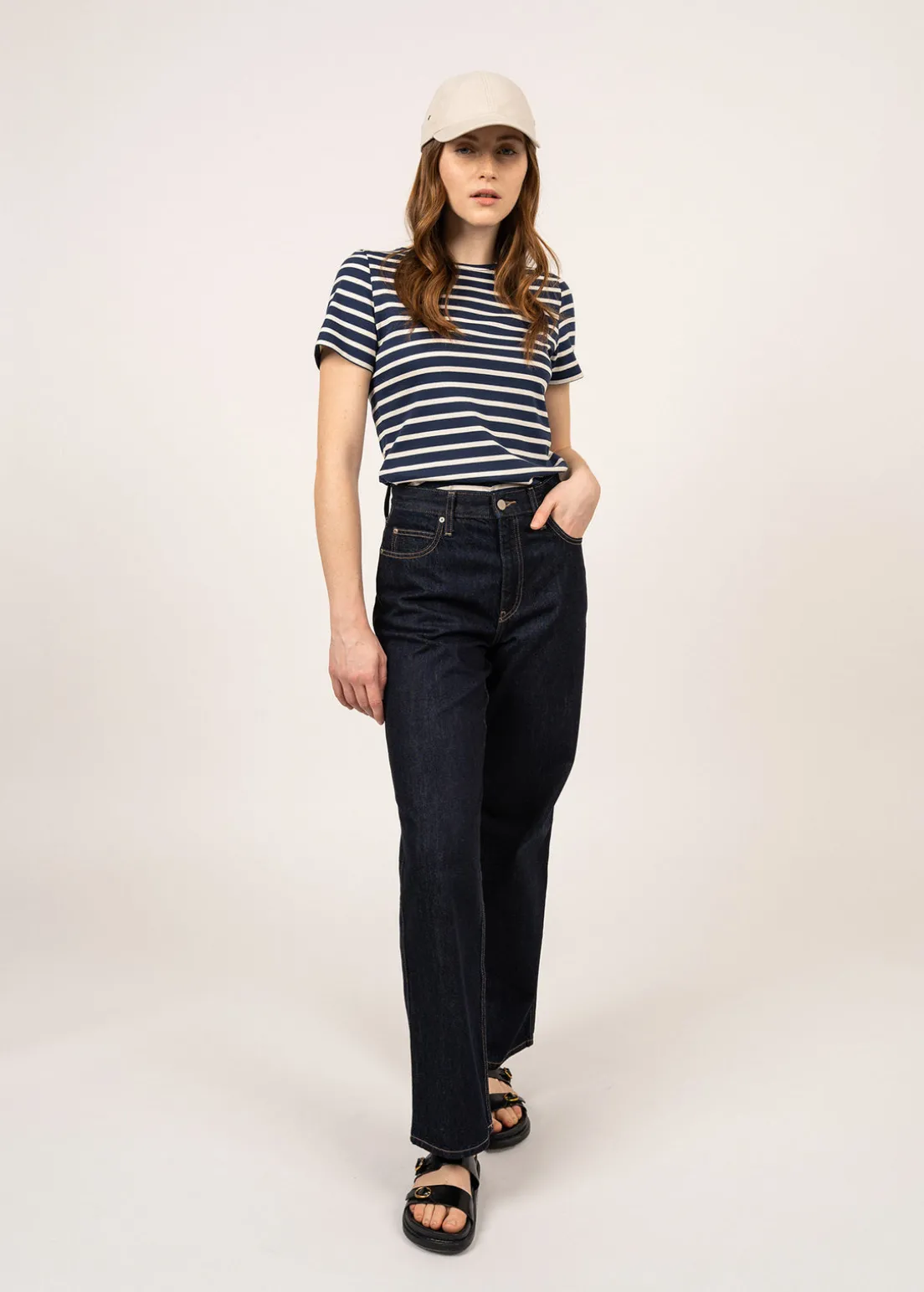 Etrille short sleeve striped sailor shirt