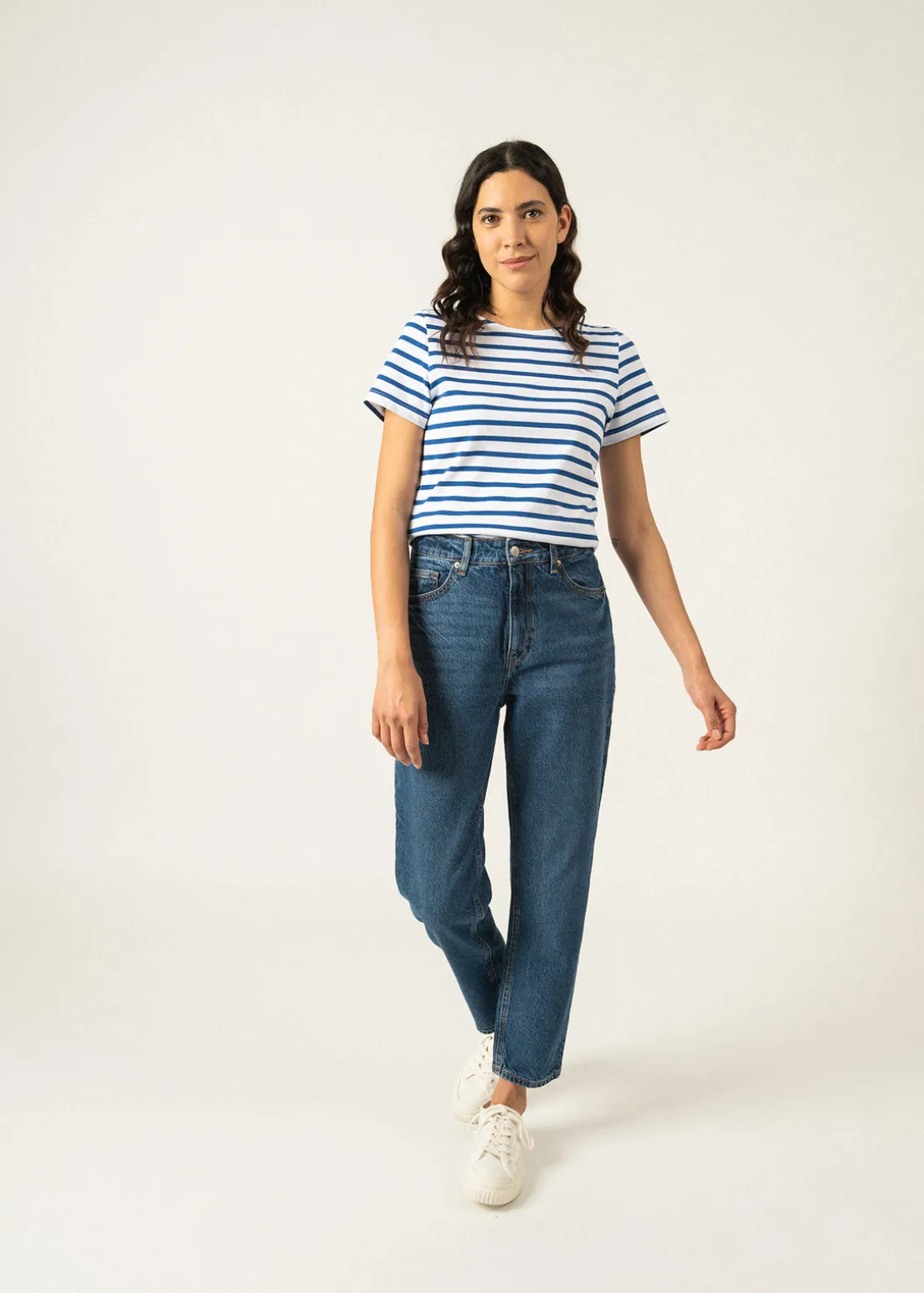 Etrille short sleeve striped sailor shirt