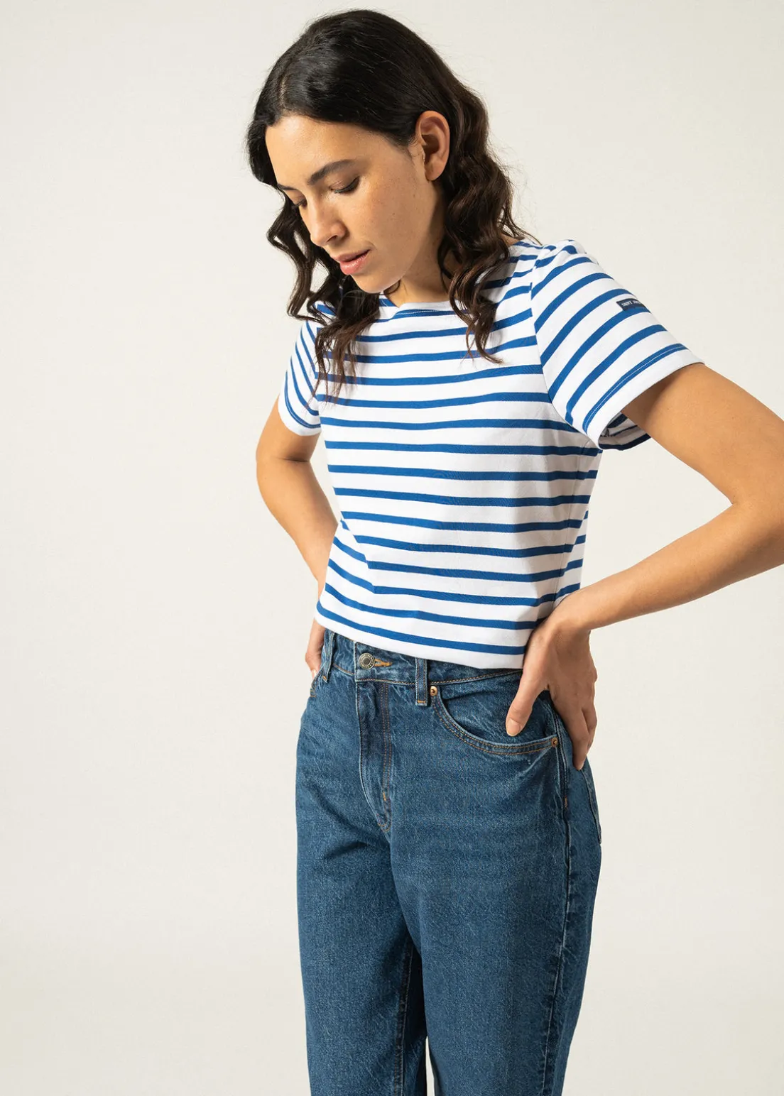 Etrille short sleeve striped sailor shirt