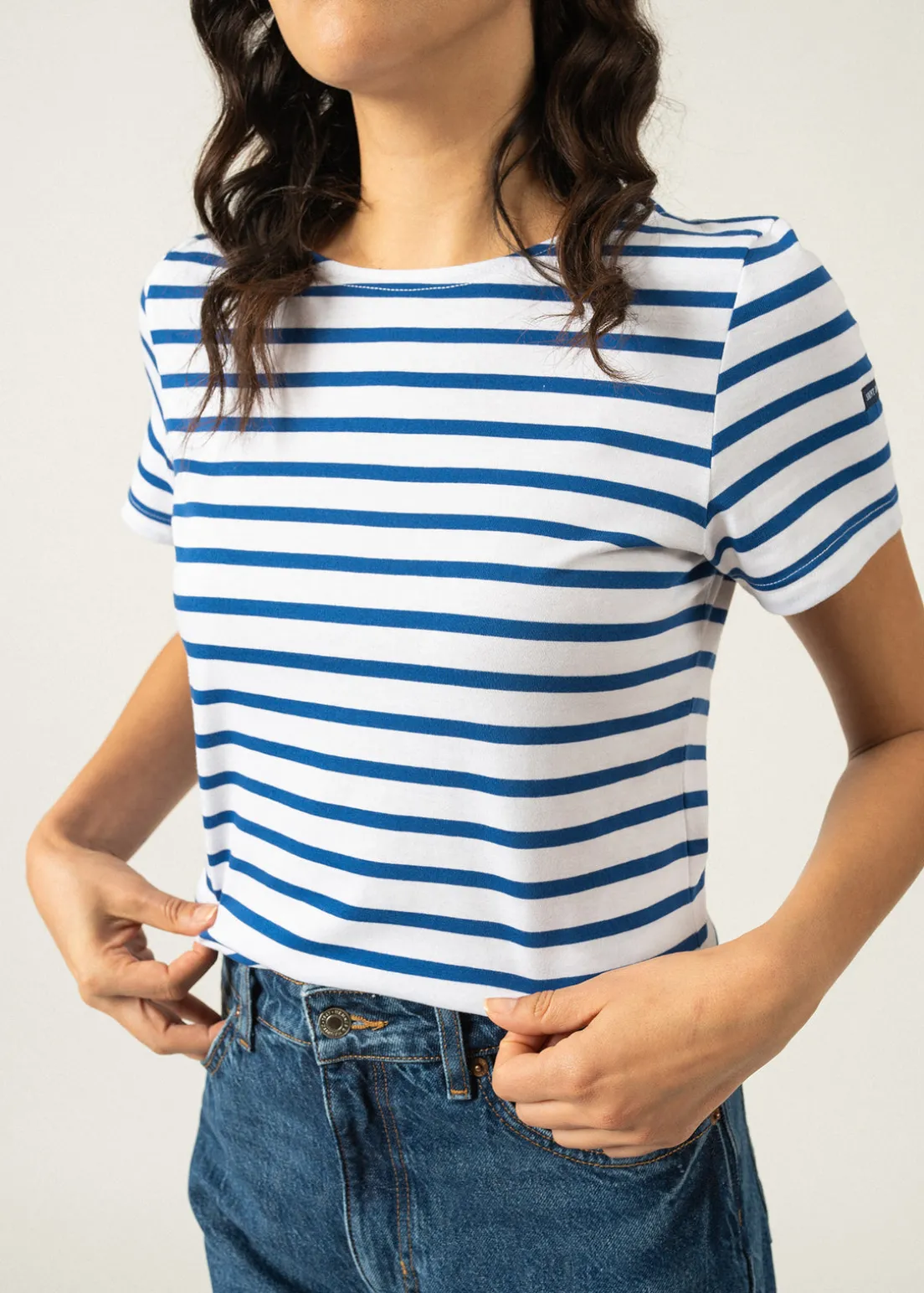 Etrille short sleeve striped sailor shirt