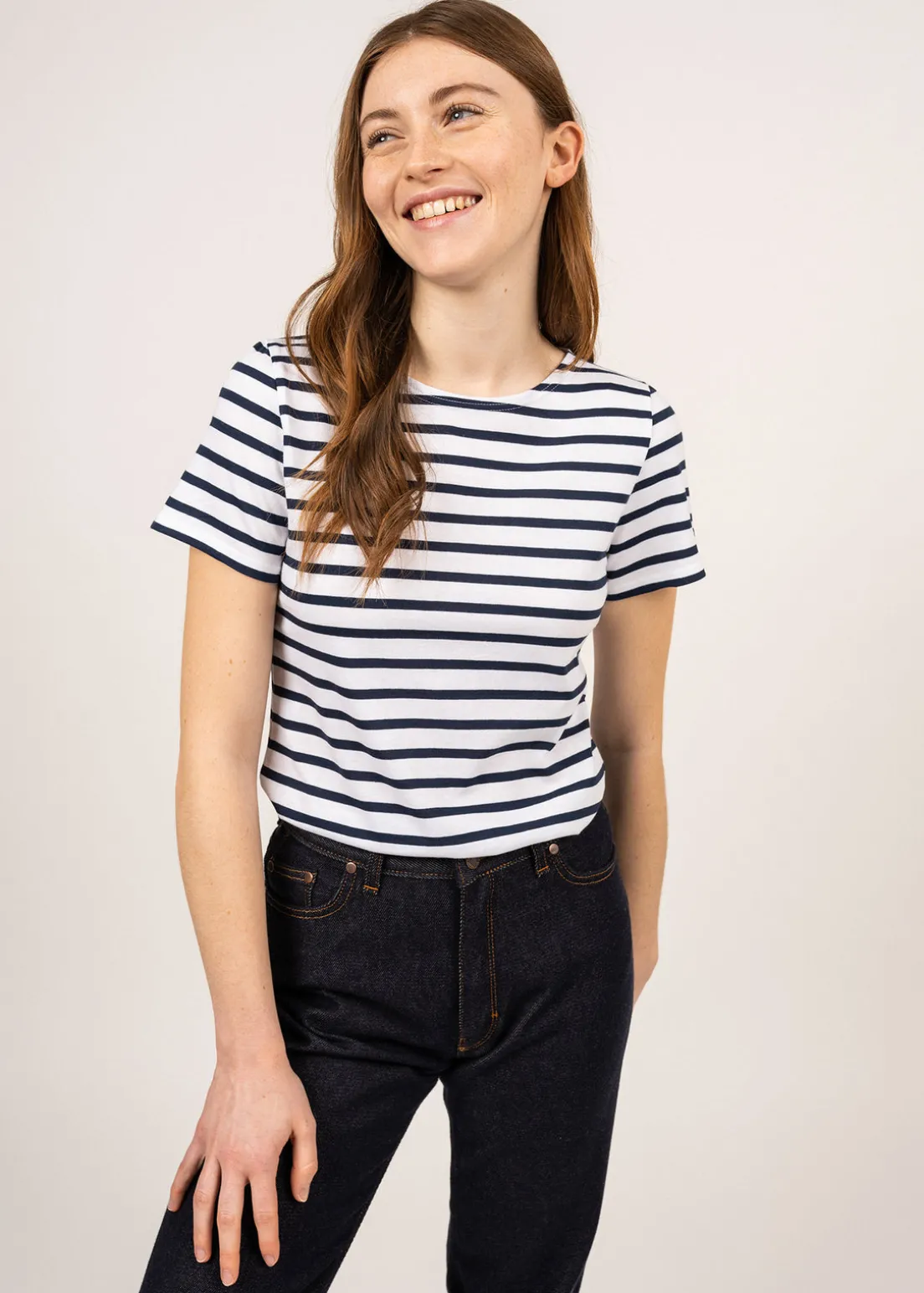 Etrille short sleeve striped sailor shirt