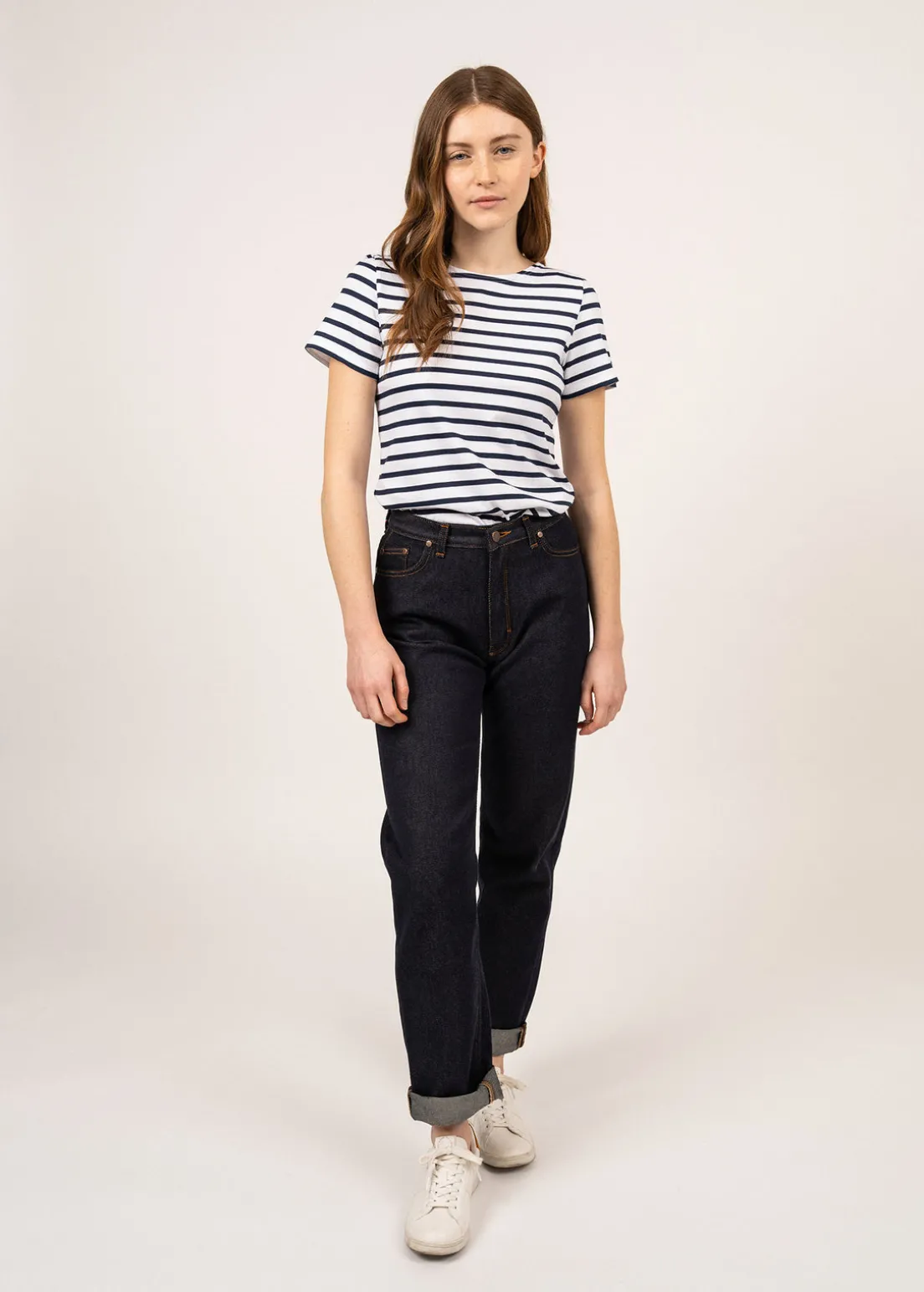 Etrille short sleeve striped sailor shirt