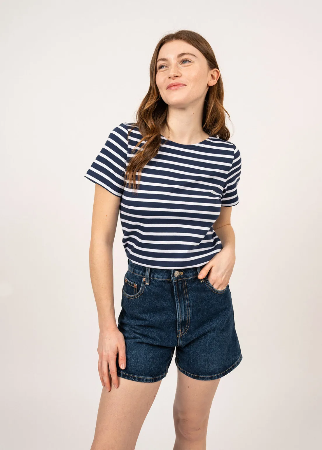 Etrille short sleeve striped sailor shirt