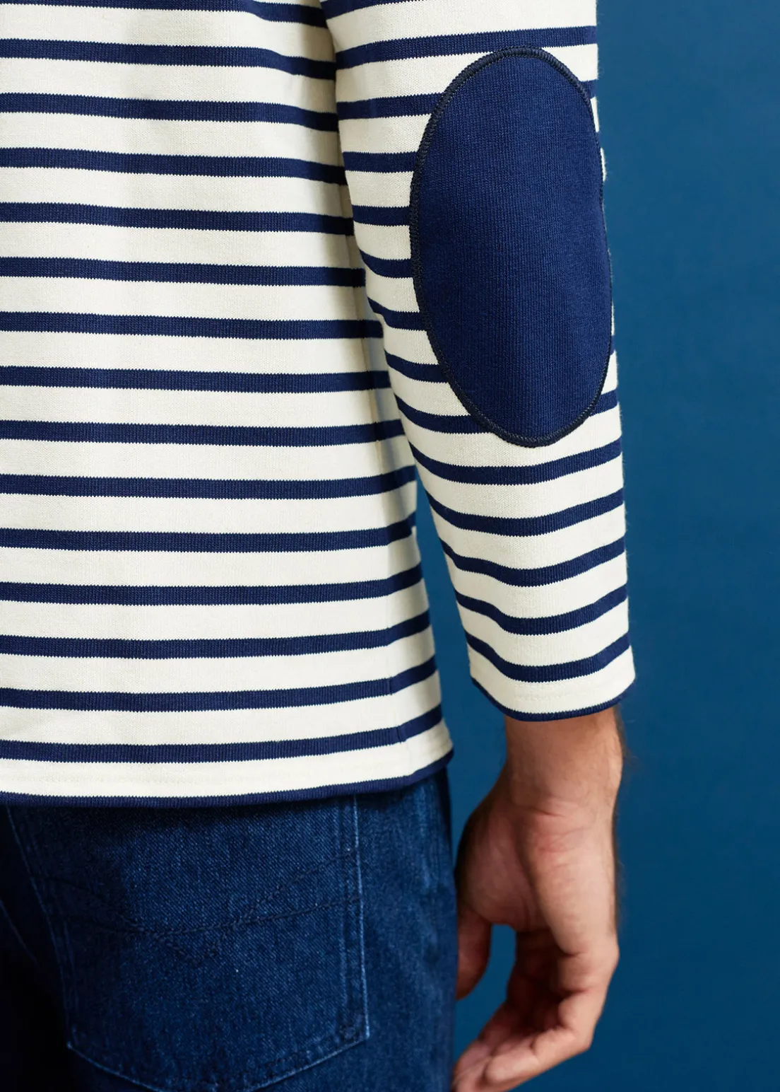 Guildo boat neck striped sailor shirt