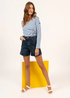Hoedic V neck sailor striped shirt
