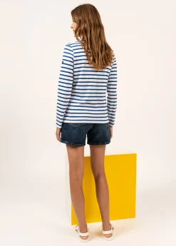 Hoedic V neck sailor striped shirt