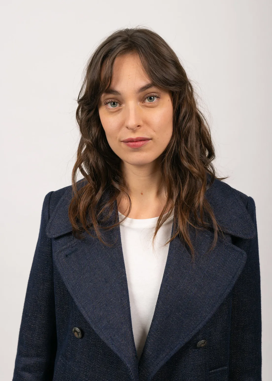 Héritage peacoat for women in Merino wool