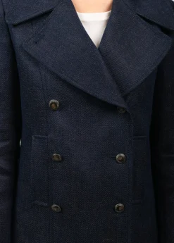 Héritage peacoat for women in Merino wool