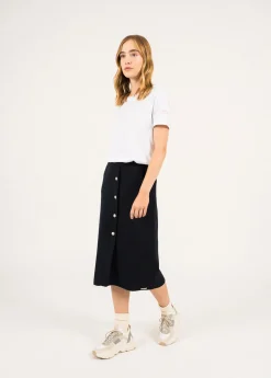 Ile Lacroix Buttoned Wool Skirt