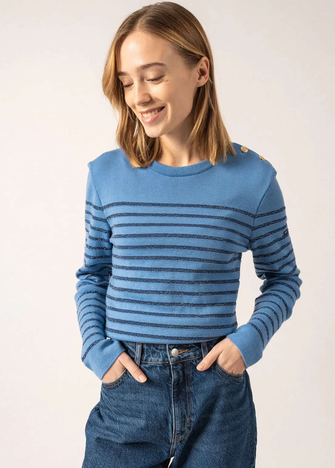 Marée II Lurex sailor jumper