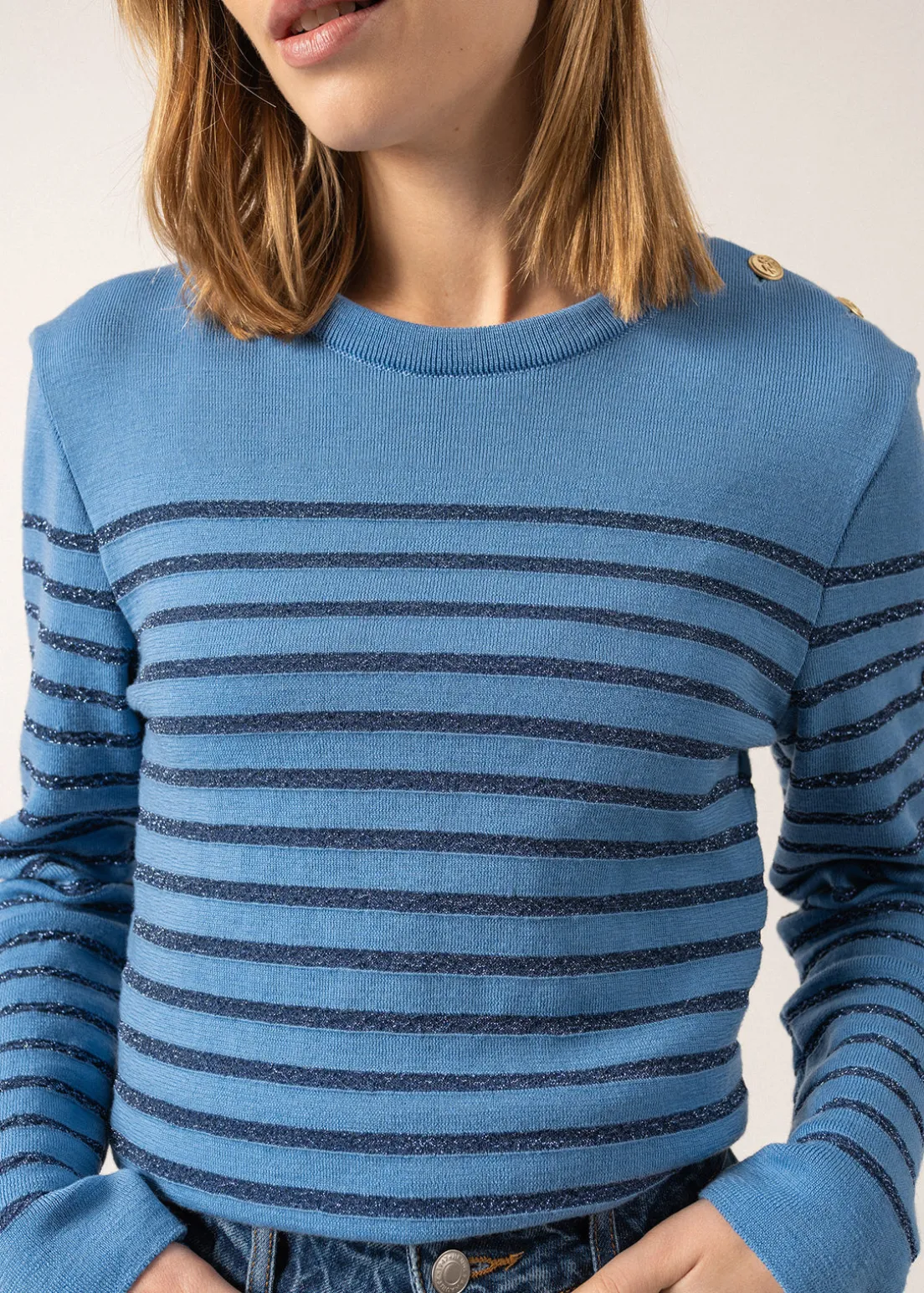 Marée II Lurex sailor jumper