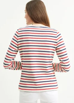 Meridame tricolour striped sailot shirt