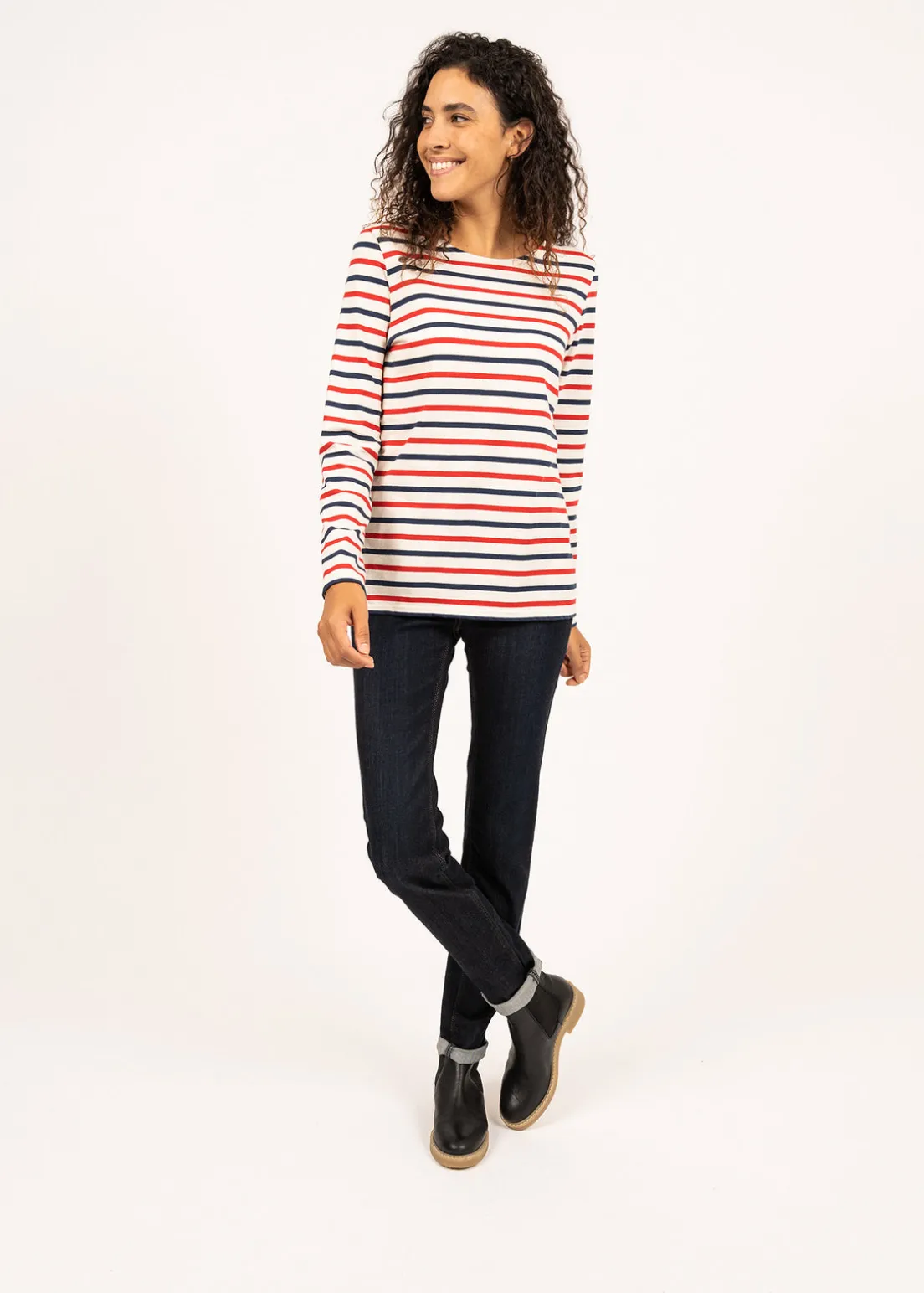 Minquidame tricolour striped sailor shirt