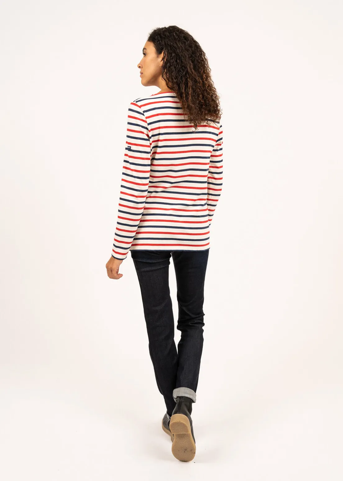 Minquidame tricolour striped sailor shirt