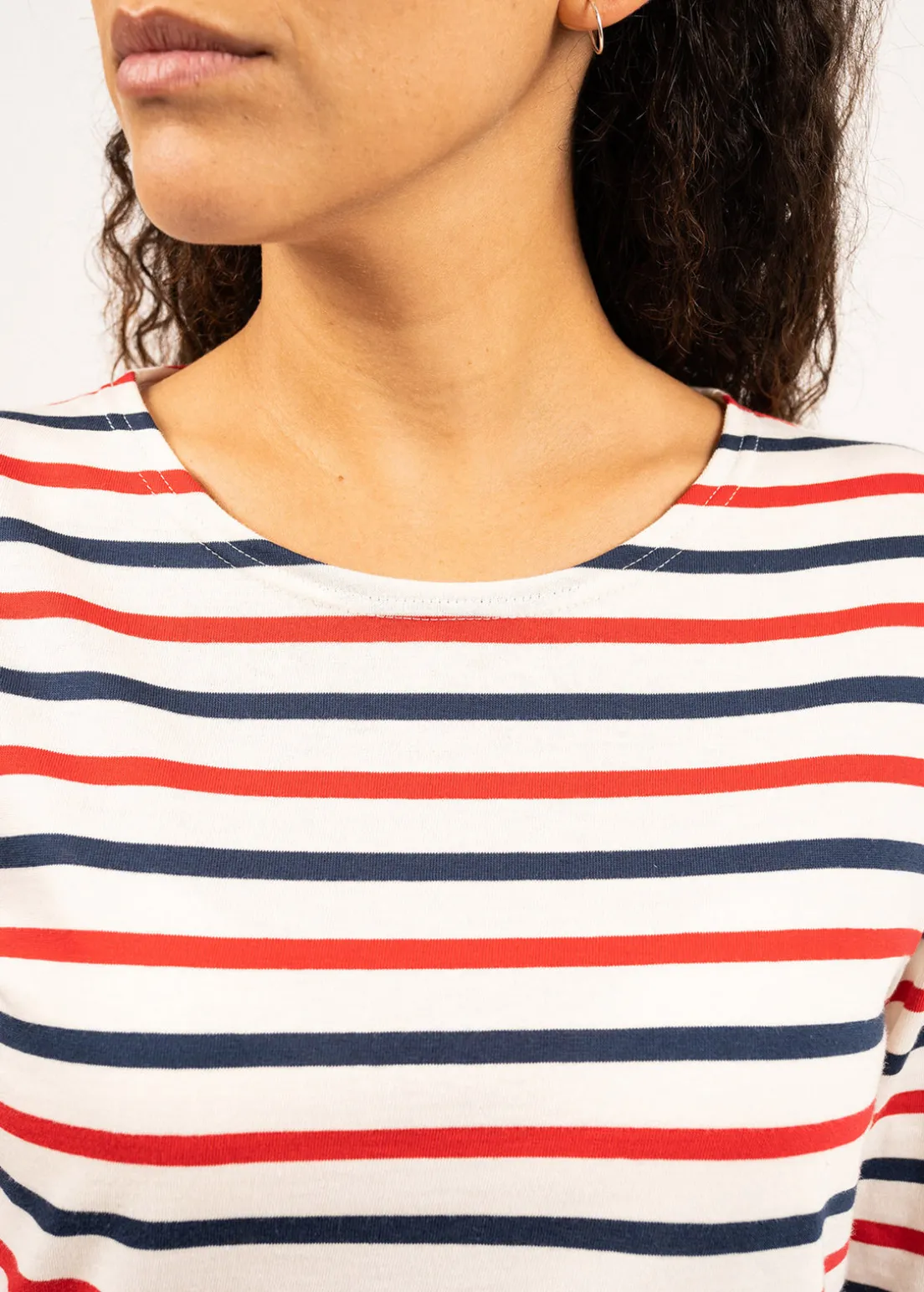 Minquidame tricolour striped sailor shirt