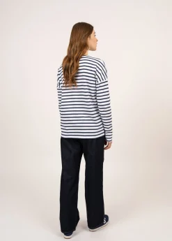 Minquiers Drop oversized striped sailor shirt