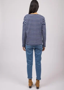 Minquiers Drop oversized striped sailor shirt