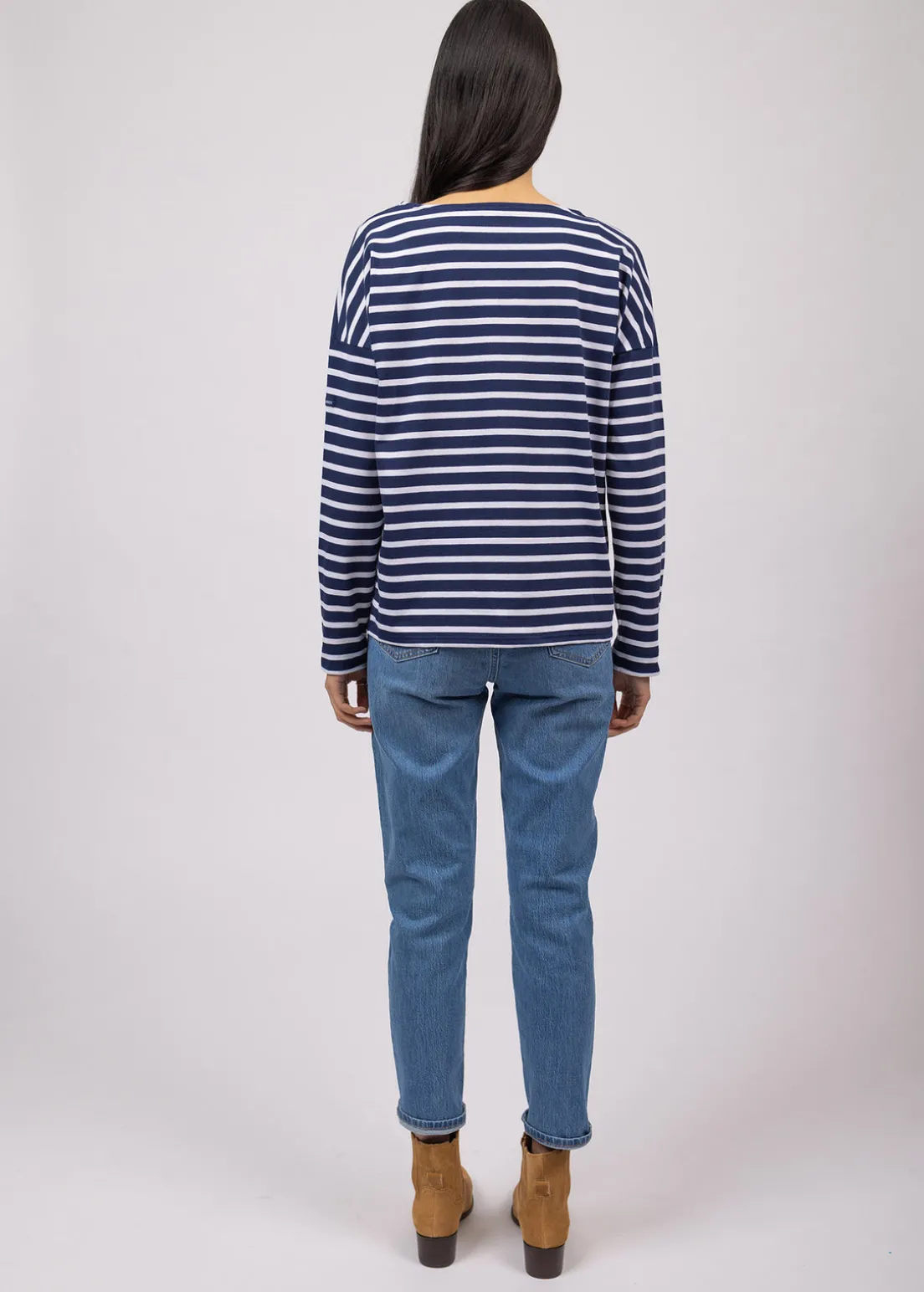 Minquiers Drop oversized striped sailor shirt