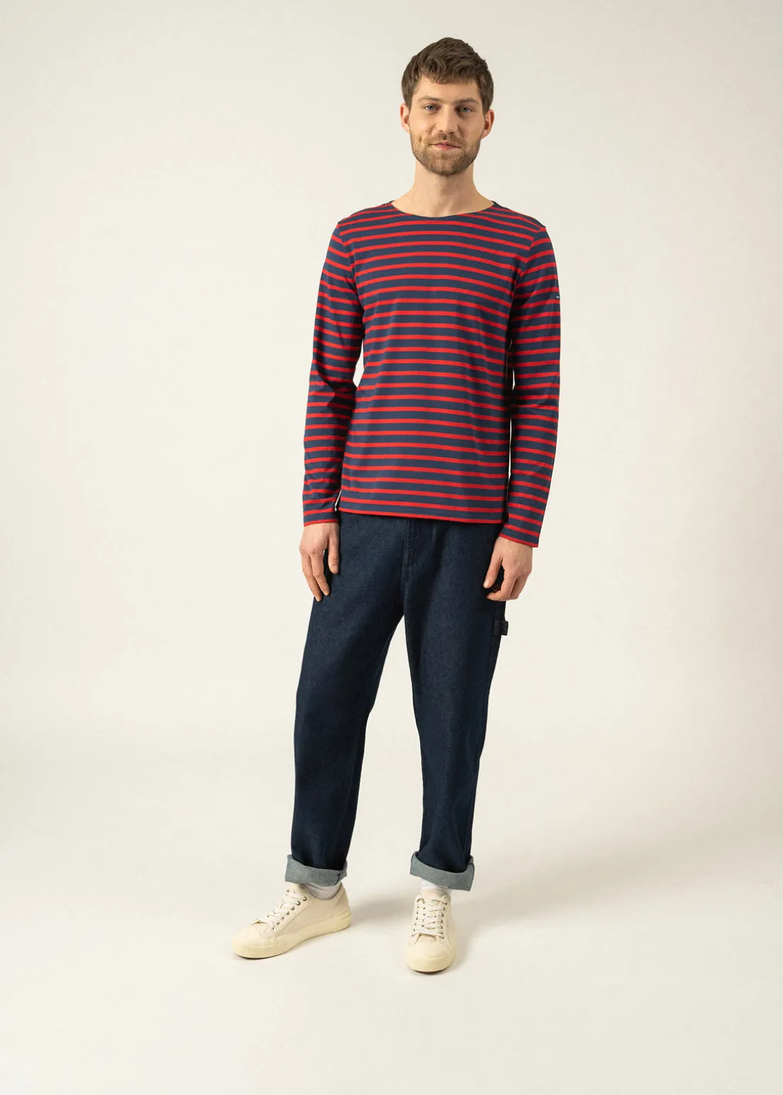 Minquiers unisex striped sailor shirt