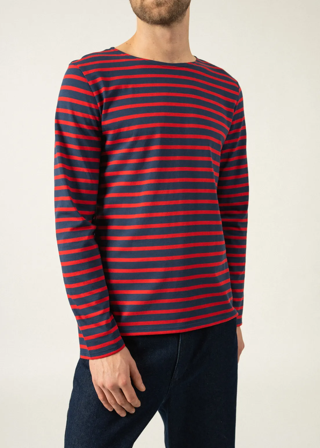Minquiers unisex striped sailor shirt