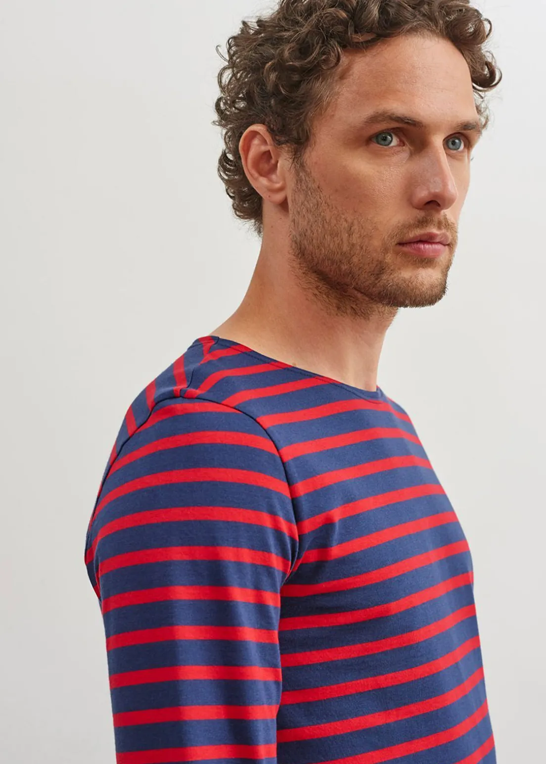 Minquiers unisex striped sailor shirt