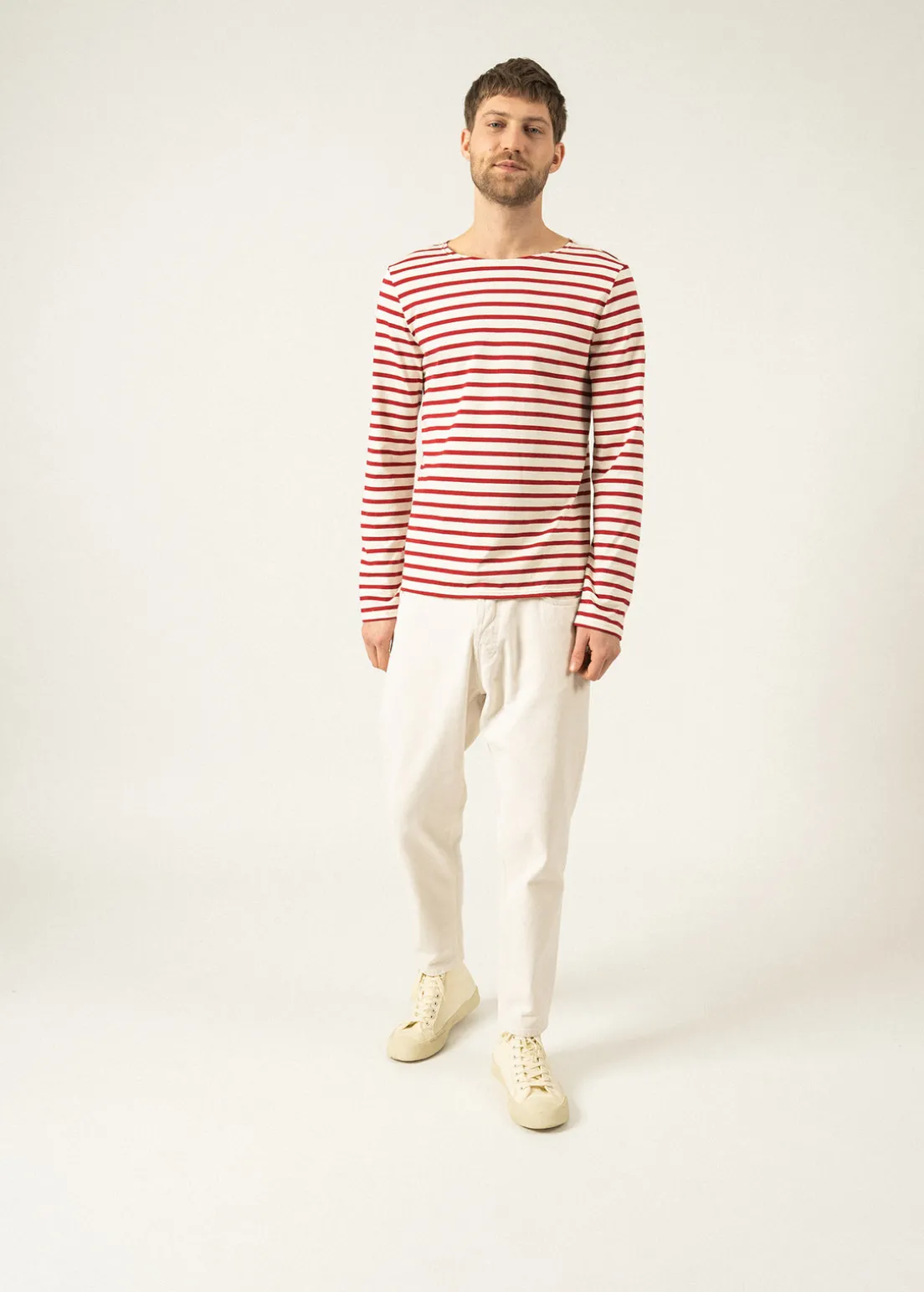 Minquiers unisex striped sailor shirt