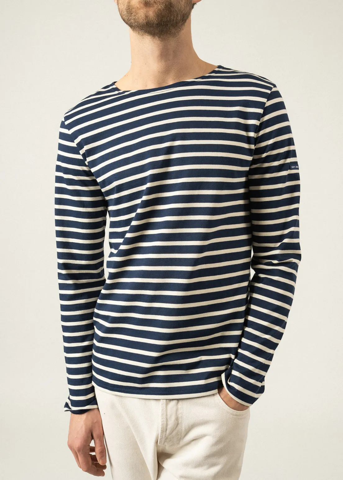 Minquiers unisex striped sailor shirt