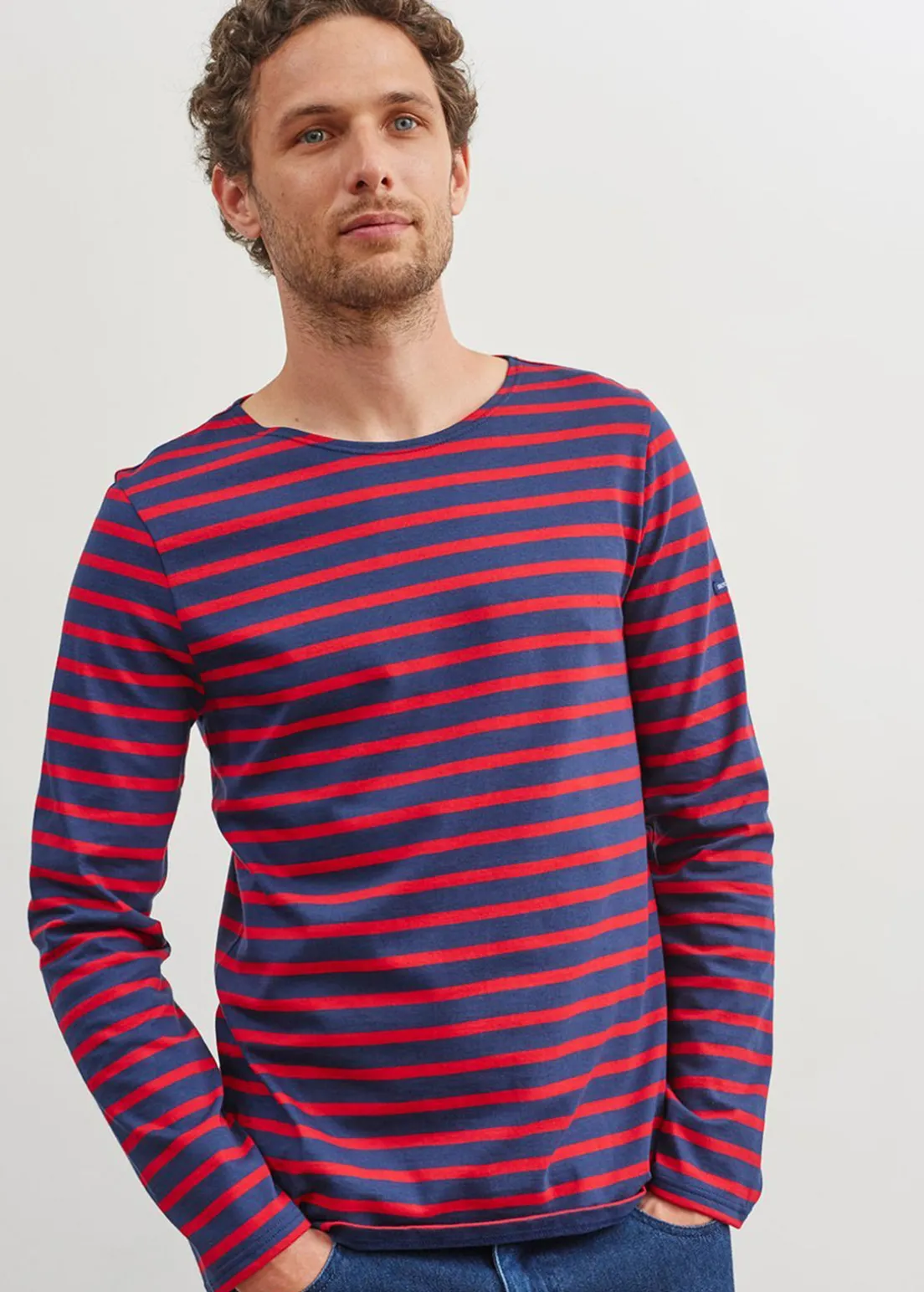 Minquiers unisex striped sailor shirt