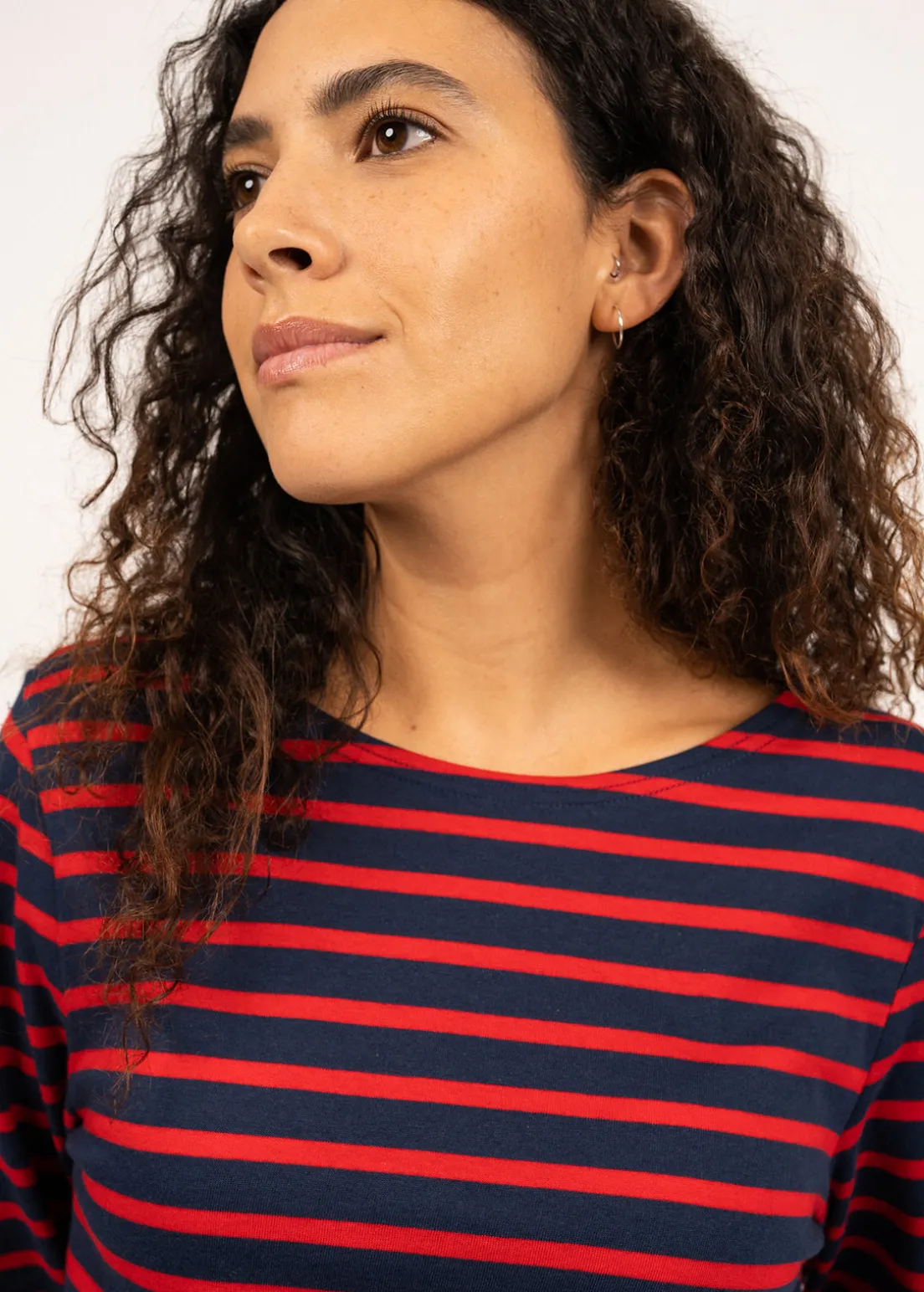 Minquiers unisex striped sailor shirt