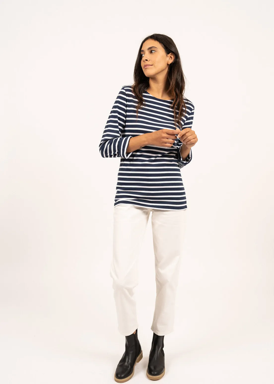 Minquiers unisex striped sailor shirt