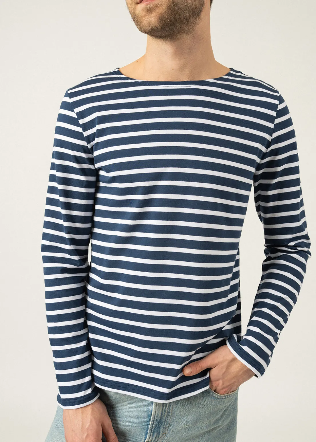 Minquiers unisex striped sailor shirt