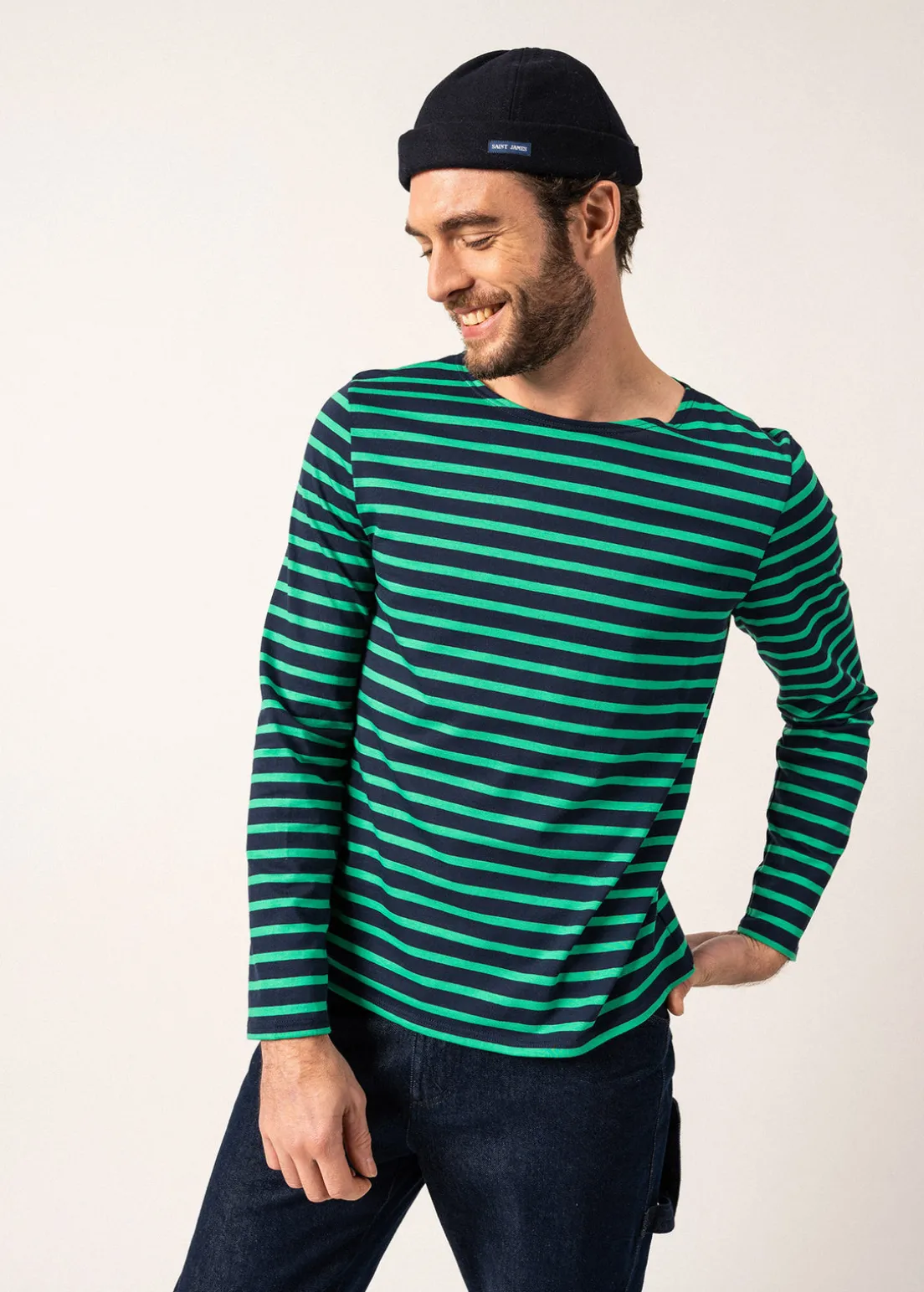 Minquiers unisex striped sailor shirt