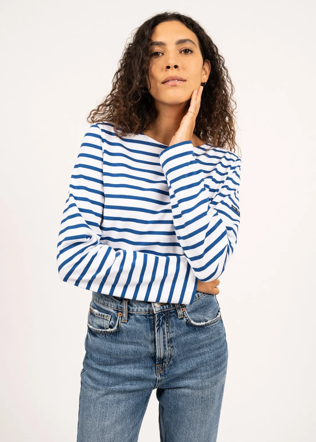 Minquiers unisex striped sailor shirt