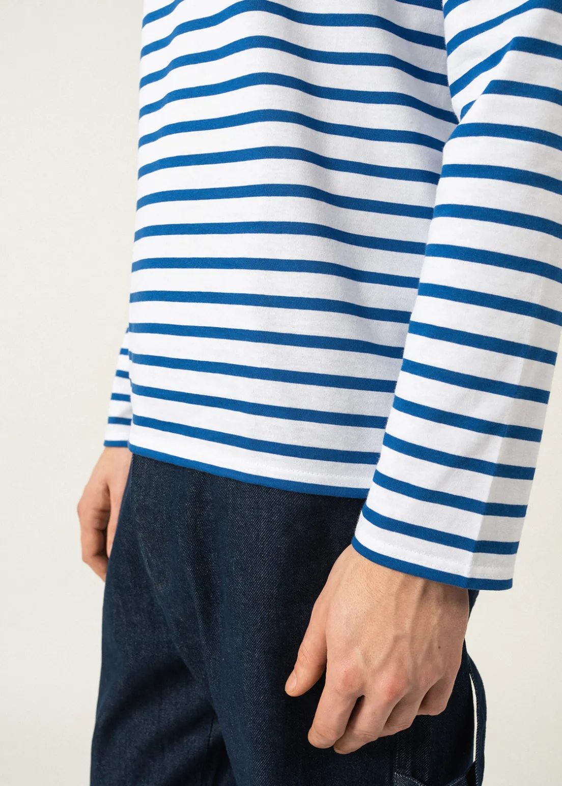 Minquiers unisex striped sailor shirt