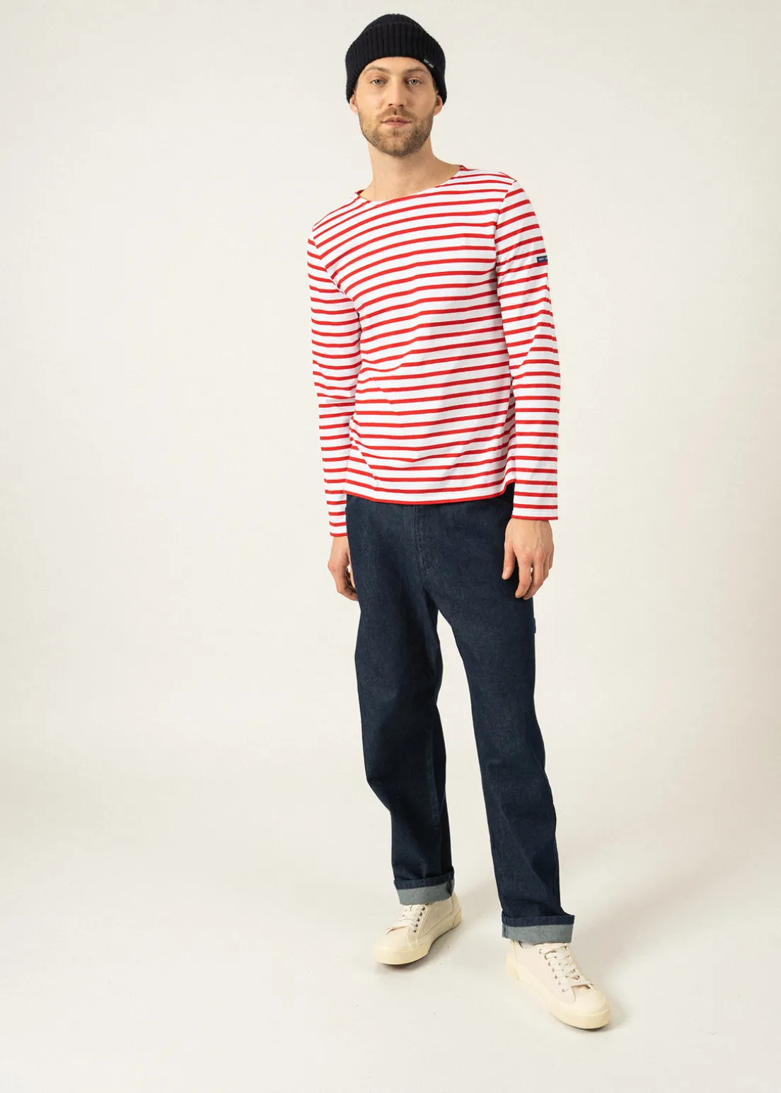 Minquiers unisex striped sailor shirt