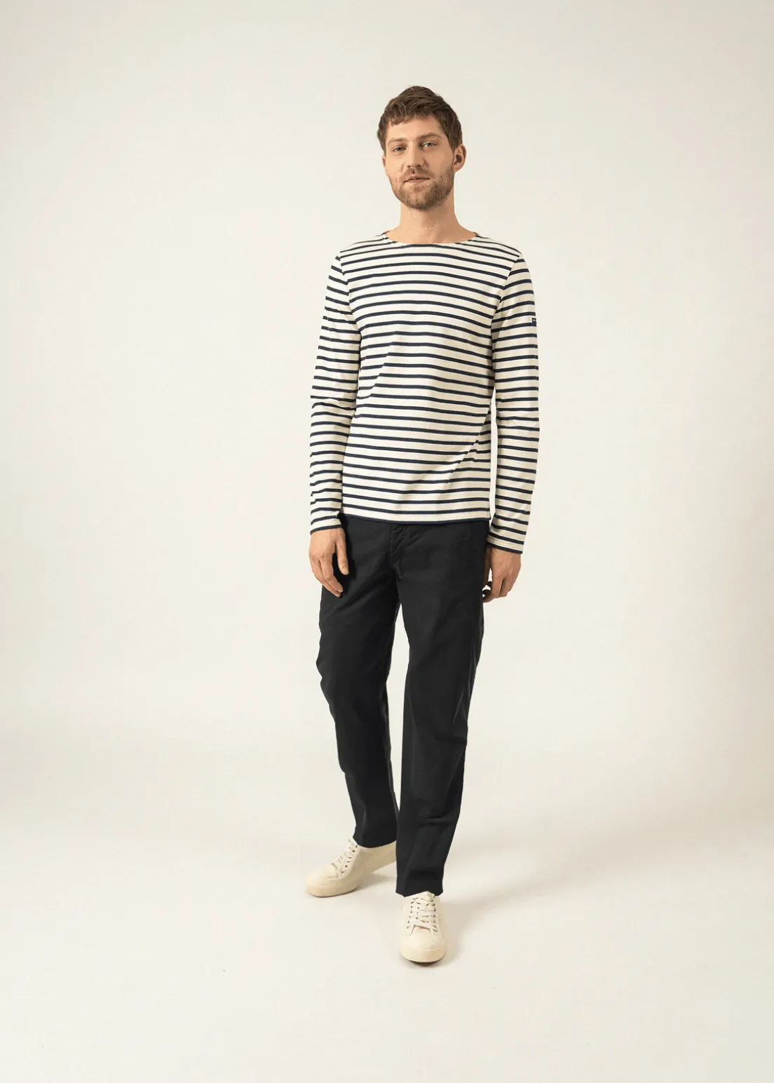 Minquiers unisex striped sailor shirt