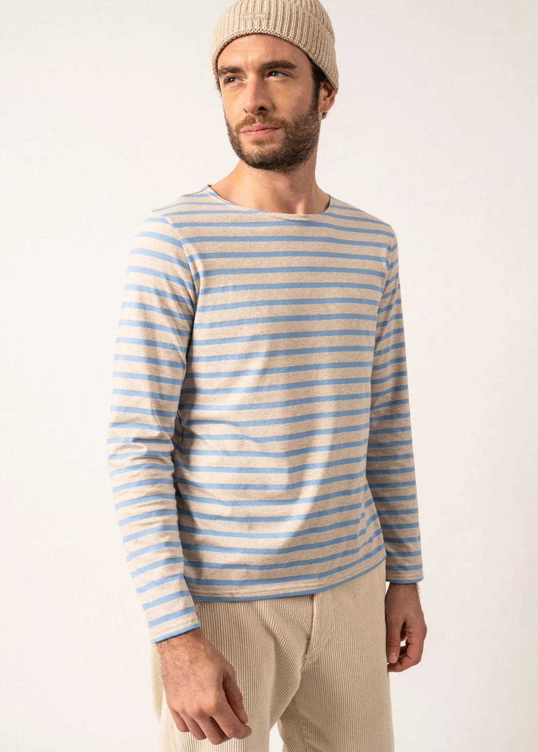 Minquiers unisex striped sailor shirt