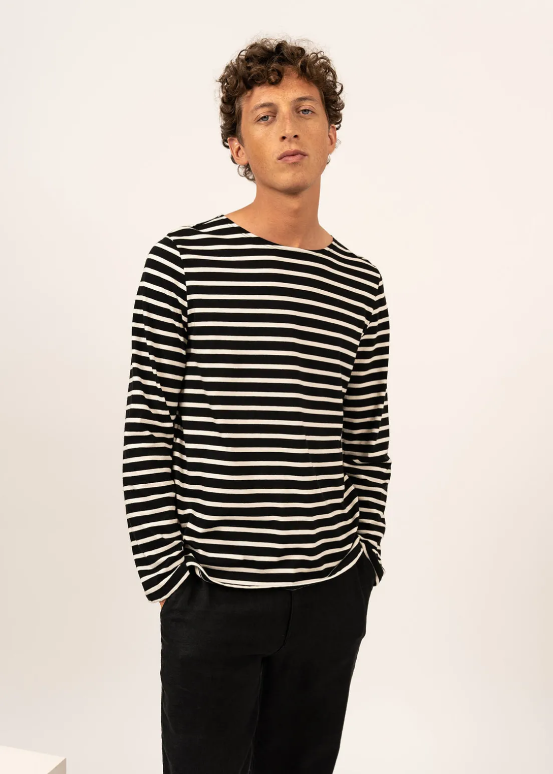 Minquiers unisex striped sailor shirt
