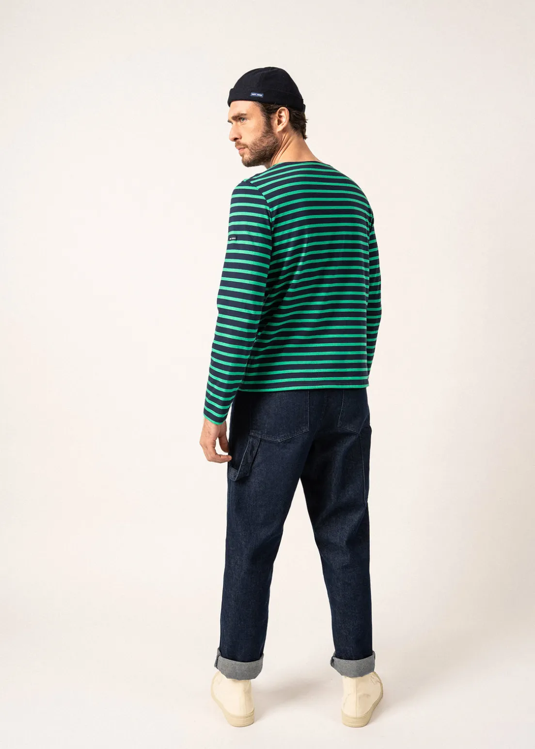 Minquiers unisex striped sailor shirt